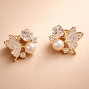 Pearl Flutter Stud Earrings