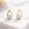 Gold-Tone Crystal Stud Earrings