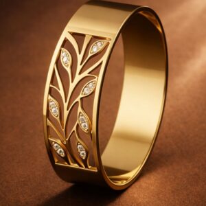 Gold Finish Designer Bangle Bracelet for Women/anti tarnish jewellery