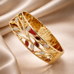Alternative view of Gold Finish Designer Bangle Bracelet for Women/anti tarnish jewellery