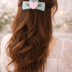 Alternative view of Cute Heart & Bow Hair Claw Clips for Women | Strong Hold Non-Slip Hair Clips | Pastel Acrylic Hair Accessories